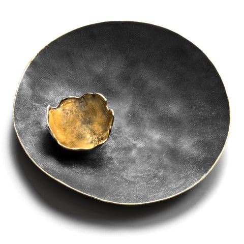 Extra Large Satellite Brooch & Pendant with Gold Leaf