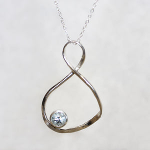 Infinity Necklace with Stone