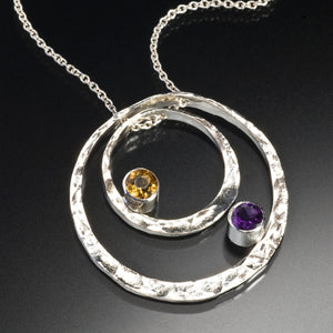 Concentric Pendant with Stones